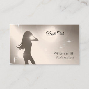 Luxurious Sandy Brilliant Dancing Girl Silhouette Business Card
