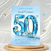 Luxurious Sapphire and Gold 50th Birthday