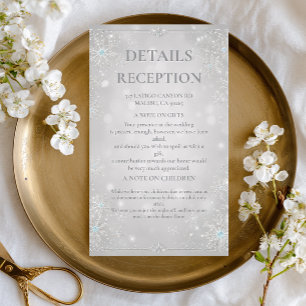 Luxurious Silver Winter Snowflake Harmony Enclosure Card