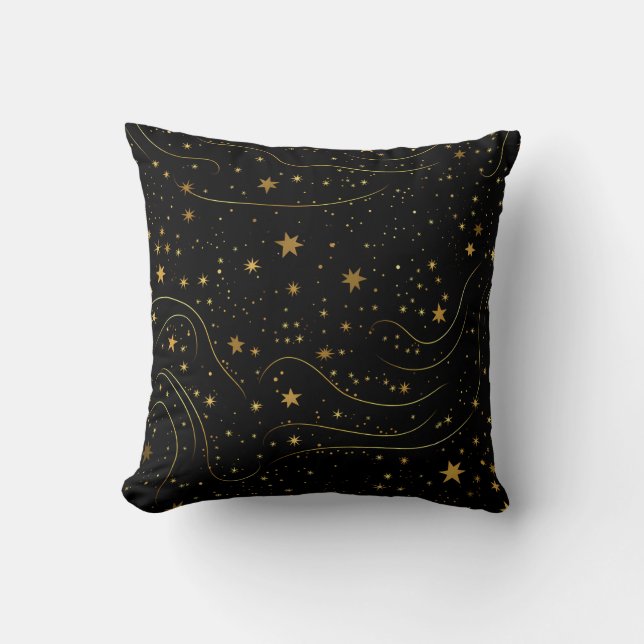 Luxurious Starry Night Accent Pillow (Front)