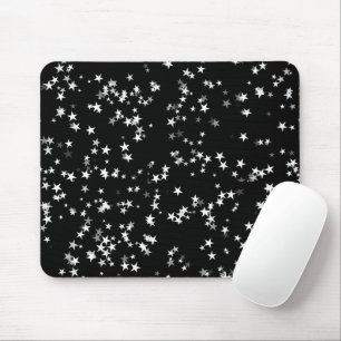 Luxurious Starry Sky Black Star Elegance Astronomy Mouse Mat