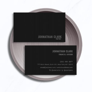 Luxurious Striped All-Black  Business Card