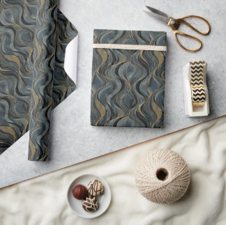 Luxurious Swirl Motif Seamless Pattern Wrapping Paper