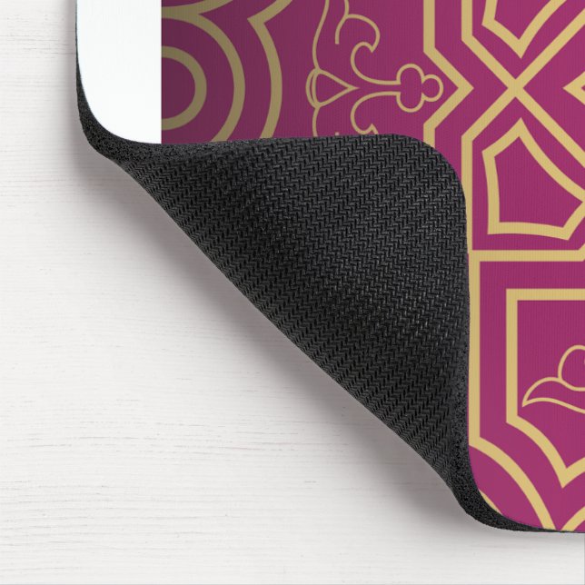 Luxurious Symmetrical Design with Floral Motifs. Mouse Mat (Corner)