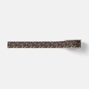 Luxurious Teal "Ancient Indigenous Chronicles" Gro Grosgrain Ribbon