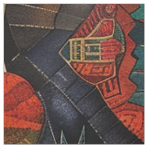 Luxurious Teal "Ancient Indigenous Chronicles" Tex Fabric