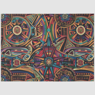 Luxurious Teal "Chronicle of the Ancients" Tissue  Paper