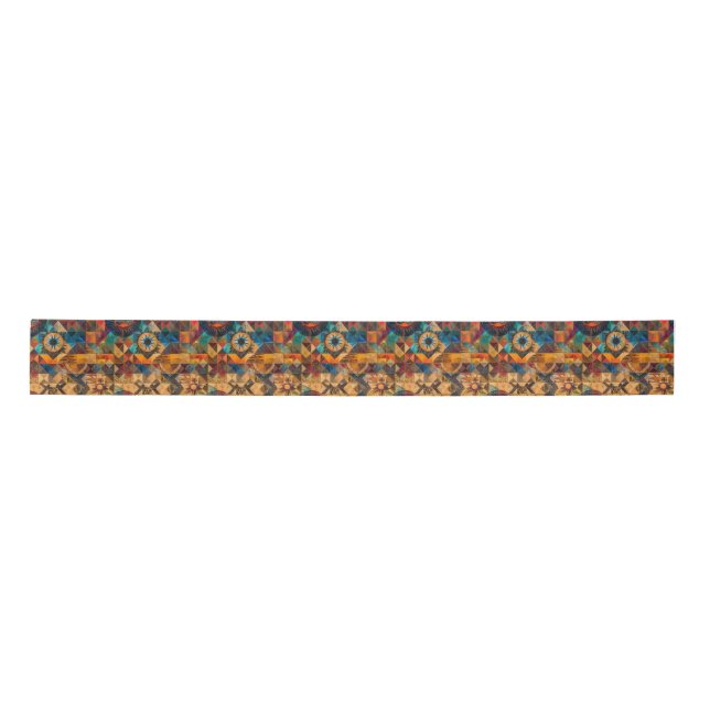 Luxurious Teal "Inherited Artistry" Satin Ribbon (Front)