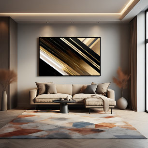 Luxurious Textured Diagonal Stripes Poster