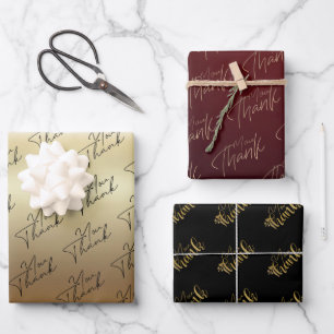 Luxurious thank you gift paper set