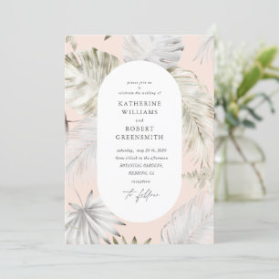 Luxurious Tropical Foliage Wedding Invitation
