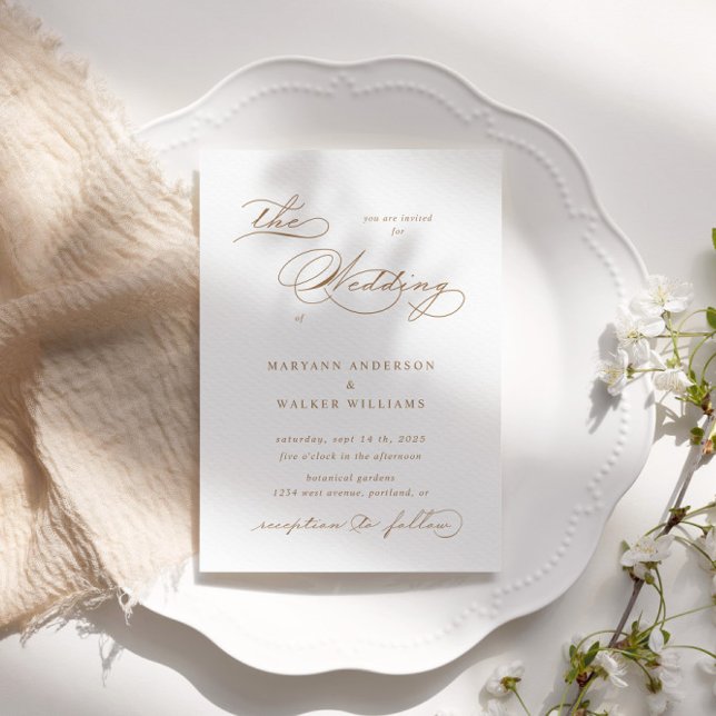 Luxurious Typography Budget Wedding Invitation (Creator Uploaded)