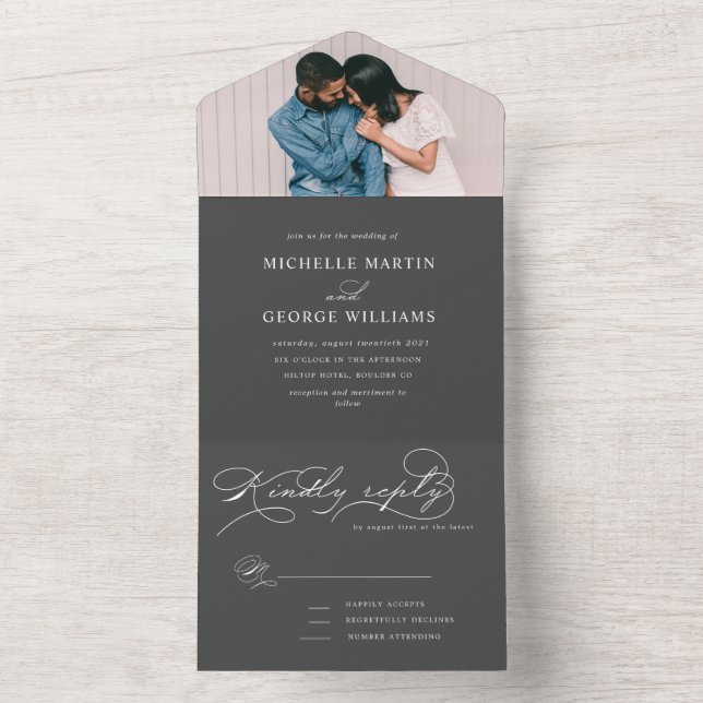 Luxurious Typography (no ENV needed) All In One Invitation (Inside)