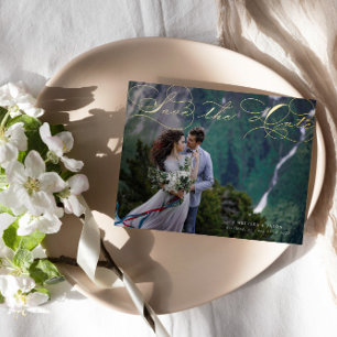 Luxurious Typography Save The Date Foil Invitation