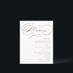 Luxurious Typography Wedding Menu Card<br><div class="desc">Our "Luxurious Typography" collection features a beautiful custom calligraphy script with ample swirls in faux foil of different colours along with a matching double foil border. All your script for customisation is in an elegant serif font. You can choose to mix and match faux foil colours for a complete set...</div>