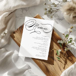 Luxurious Typography Wedding Menu Card<br><div class="desc">Our "Luxurious Typography" collection features a beautiful custom calligraphy script with ample swirls in faux foil of different colours along with a matching double foil border. All your script for customisation is in an elegant serif font. You can choose to mix and match faux foil colours for a complete set...</div>