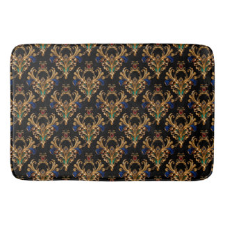 Luxurious Victorian Black Gold Bath Mat