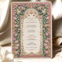 Luxurious Victorian Wedding Pink Roses & Gold