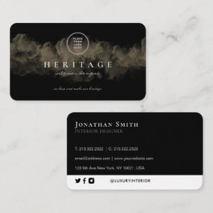 Luxurious Vintage Golden Add Your Logo Business Card