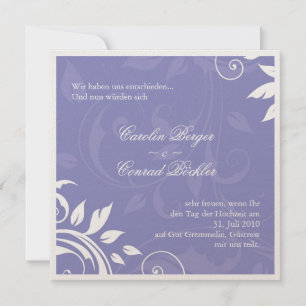 Luxurious Wedding Invitation - German Text 2