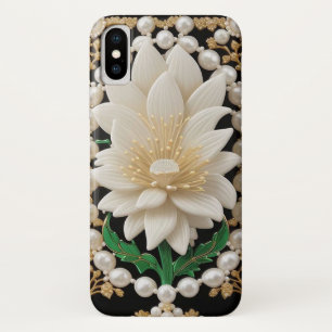 Luxurious White Flower iPhone X Case