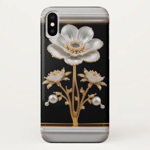 Luxurious White Flower iPhone X Case