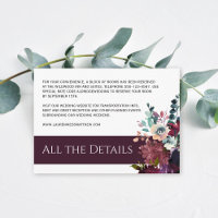 Luxurious Wine Floral Wedding Details