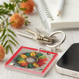 "Luxurious Winter Nights" Key Ring