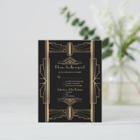 Luxury 1920's Gold Black Art Deco Wedding