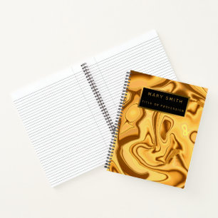 Luxury 2 in 1 Elegant Gold Marble Business Card & Notebook