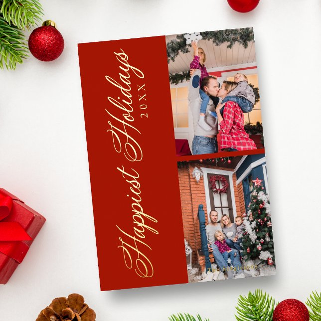 Luxury 2 Photos Collage Whimsical Happiest Holiday (Creator Uploaded)