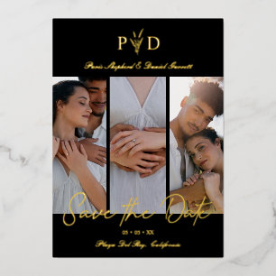 Luxury 3 Wedding Photos Collage Simple Branches