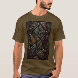 Luxury 3D Arabic Letter Mosaic Abstract T-Shirt