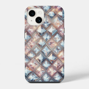 Luxury 3D Crystal Diamond and Rose Gold Shimmering iPhone 14 Case