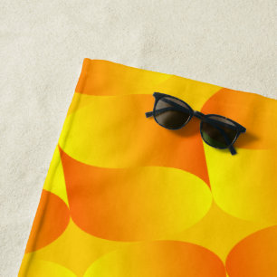 Luxury 3D Gold Scale Pattern Optical Illusion Beach Towel