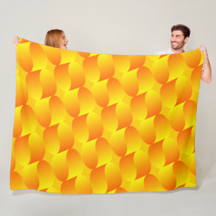 Luxury 3D Gold Scale Pattern Optical Illusion Fleece Blanket