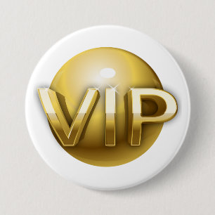 Luxury 3D Gold VIP Emblem 7.5 Cm Round Badge