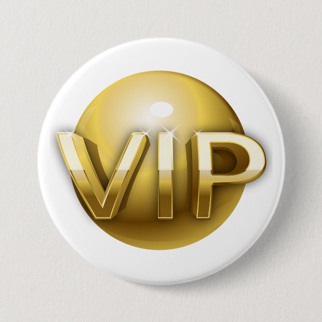 Luxury 3D Gold VIP Emblem 7.5 Cm Round Badge (Front)