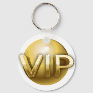 Luxury 3D Gold VIP Emblem Key Ring