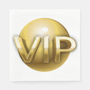 Luxury 3D Gold VIP Emblem Napkin