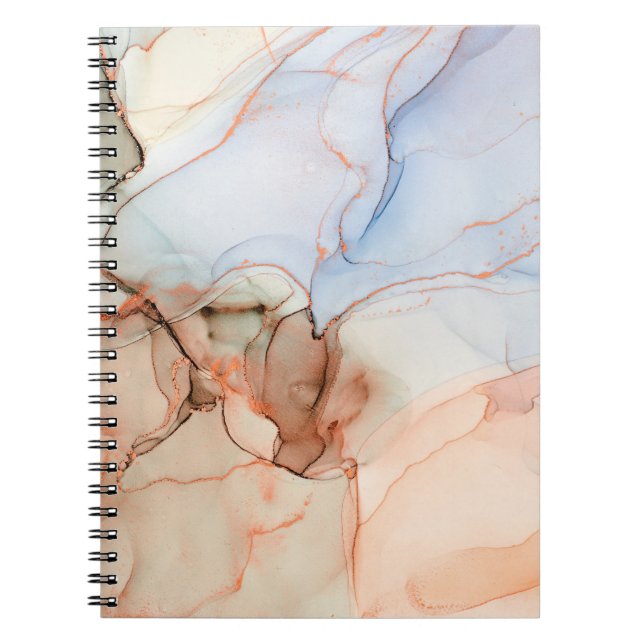 Luxury Abstract: Alcohol Ink Art Notebook (Front)