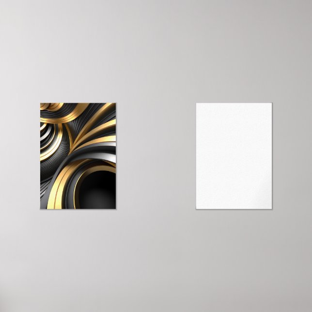 Luxury Abstract Background with Gold and Black Cur (Front)