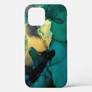 Luxury abstract fluid art painting background alco iPhone 12 case