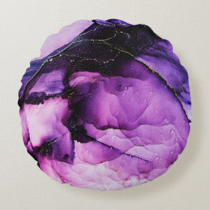 Luxury abstract fluid art painting background alco round cushion