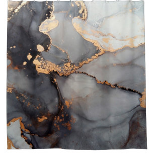 Luxury abstract fluid art painting background alco shower curtain