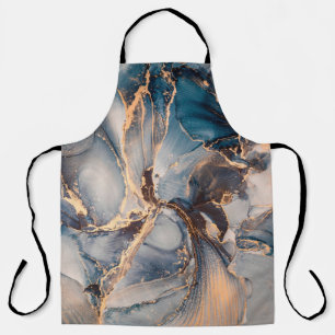 Luxury abstract fluid art painting in alcohol ink apron