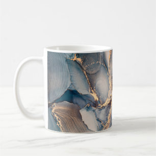 Luxury abstract fluid art painting in alcohol ink  coffee mug