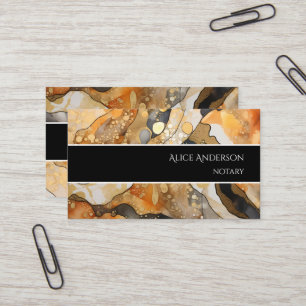 Luxury abstract liquid gold rock elegant unique business card