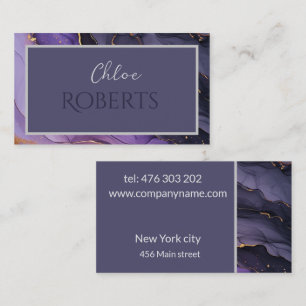 Luxury abstract modern background purple marble business card