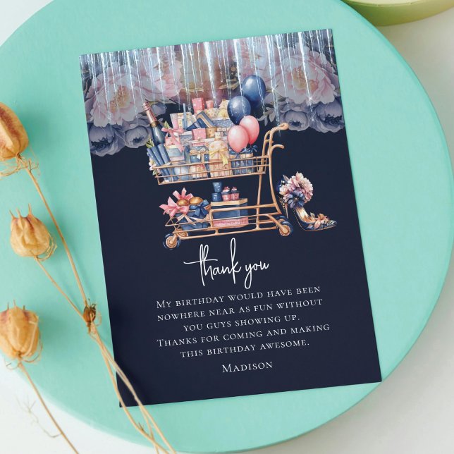 Luxury Adult Birthday  Thank You Card (Creator Uploaded)